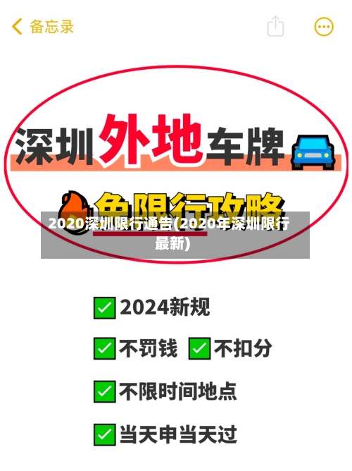 2020深圳限行通告(2020年深圳限行最新)