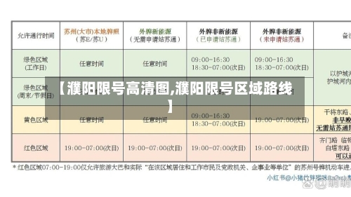 【濮阳限号高清图,濮阳限号区域路线】-第2张图片