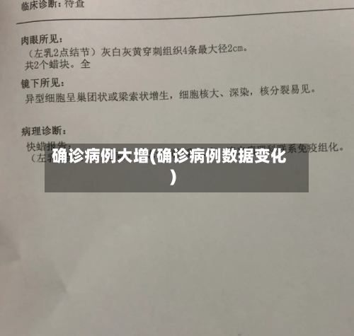 确诊病例大增(确诊病例数据变化)
