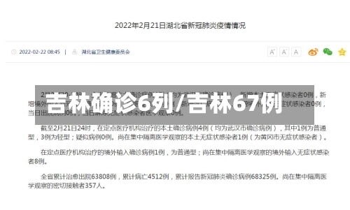 吉林确诊6列/吉林67例