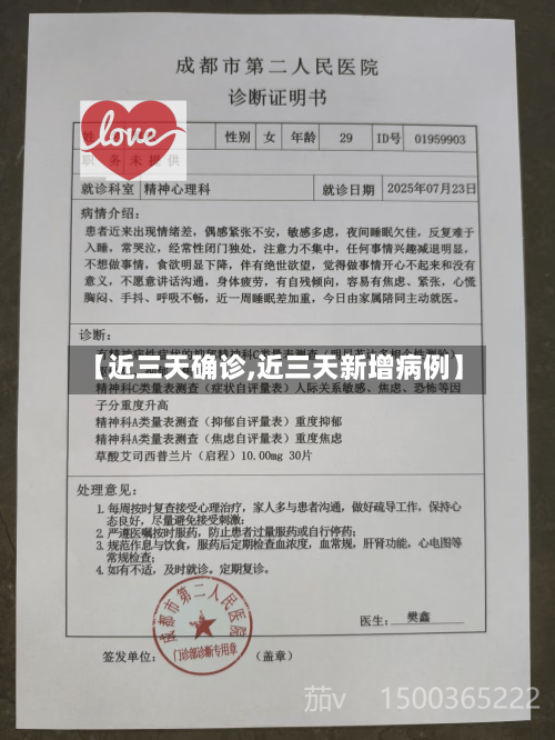 【近三天确诊,近三天新增病例】