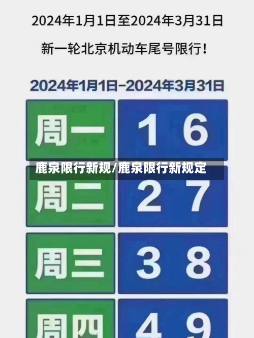 鹿泉限行新规/鹿泉限行新规定