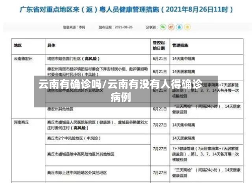 云南有确诊吗/云南有没有人得确诊病例-第3张图片