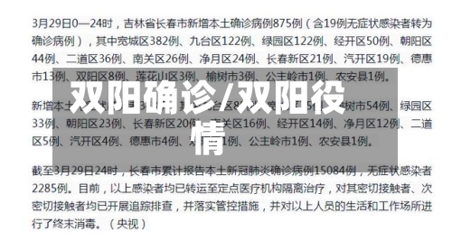 双阳确诊/双阳役情