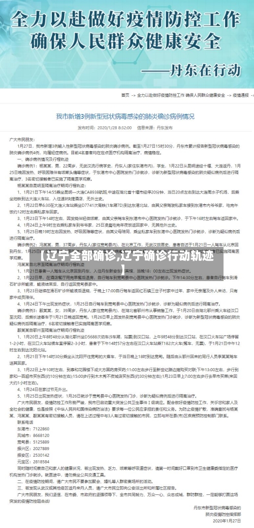 【辽宁全部确诊,辽宁确诊行动轨迹】-第3张图片