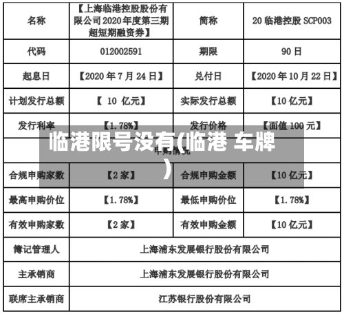 临港限号没有(临港 车牌)