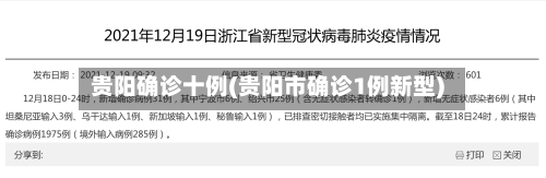 贵阳确诊十例(贵阳市确诊1例新型)-第2张图片