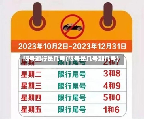 限号通行是几号(限号是几号到几号)-第2张图片