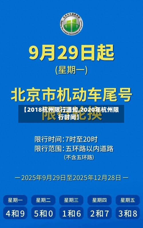 【2018杭州限行通知,2020年杭州限行时间】