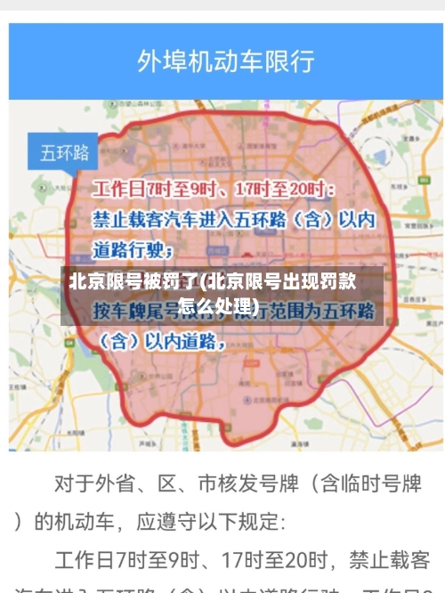 北京限号被罚了(北京限号出现罚款怎么处理)-第2张图片