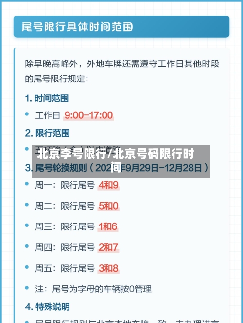 北京李号限行/北京号码限行时间-第2张图片