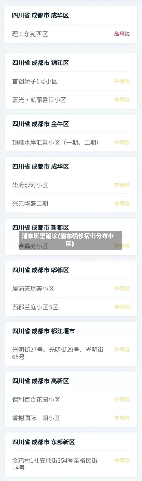 浦东哪里确诊(浦东确诊病例分布小区)-第2张图片