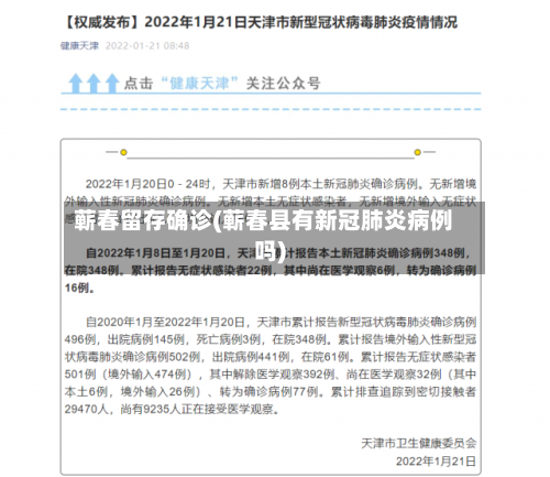 蕲春留存确诊(蕲春县有新冠肺炎病例吗)