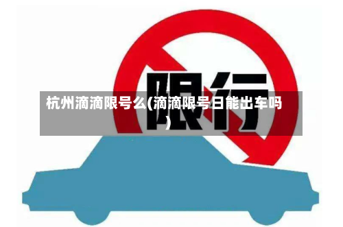 杭州滴滴限号么(滴滴限号日能出车吗)-第3张图片