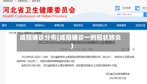 咸阳确诊分布(咸阳确诊一例冠状肺炎)
