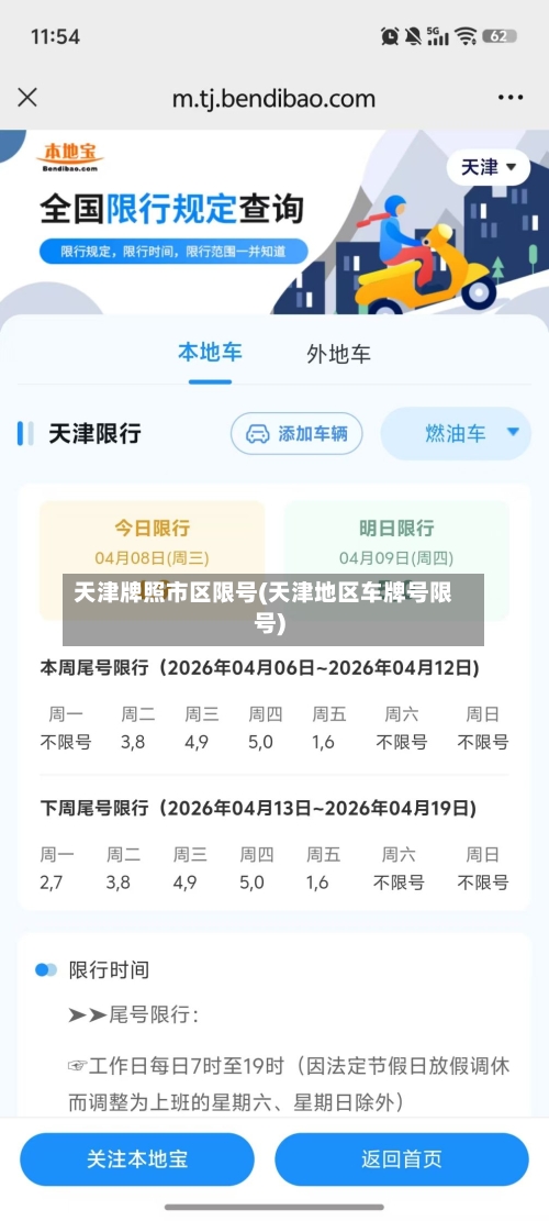 天津牌照市区限号(天津地区车牌号限号)