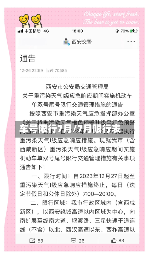 车号限行7月/7月限行表-第2张图片