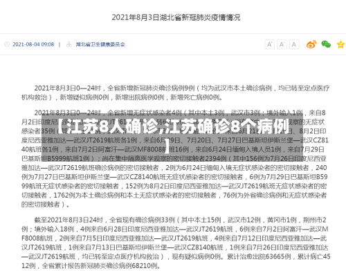 【江苏8人确诊,江苏确诊8个病例】