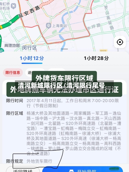清河新城限行区/清河限行尾号