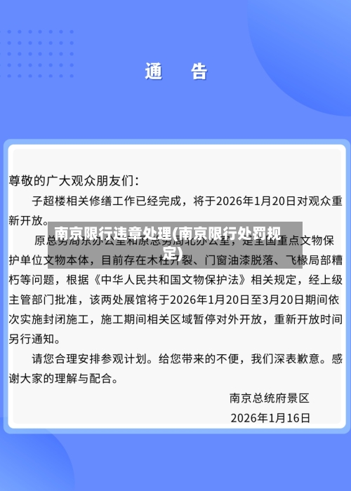 南京限行违章处理(南京限行处罚规定)-第2张图片