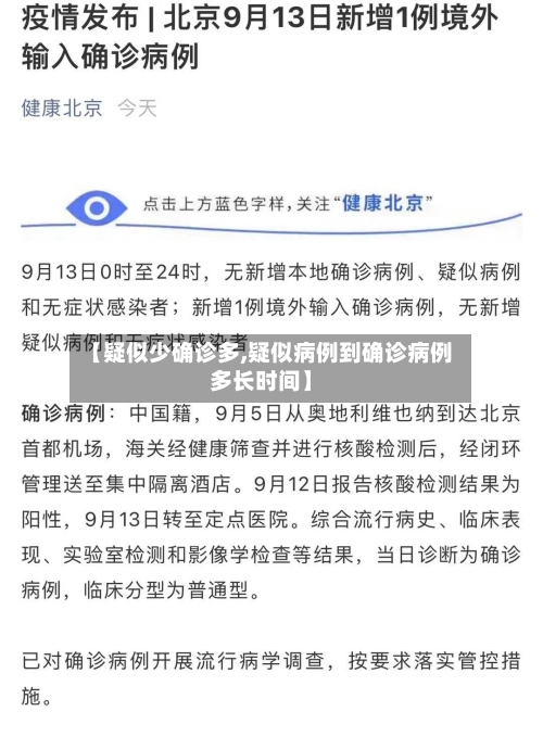 【疑似少确诊多,疑似病例到确诊病例多长时间】-第3张图片