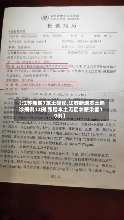 【江苏新增7本土确诊,江苏新增本土确诊病例12例 新增本土无症状感染者19例】