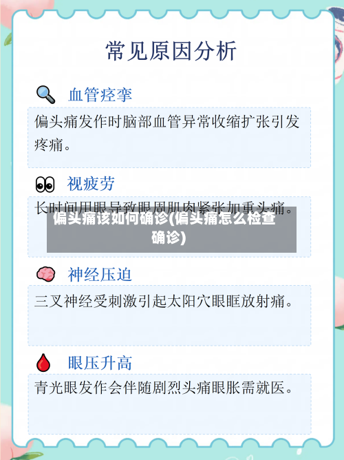 偏头痛该如何确诊(偏头痛怎么检查确诊)