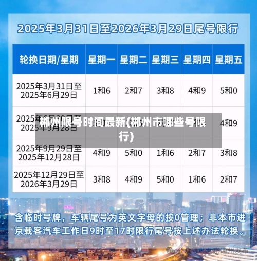 郴州限号时间最新(郴州市哪些号限行)-第2张图片
