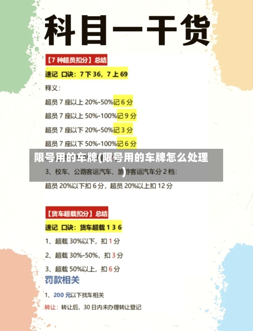 限号用的车牌(限号用的车牌怎么处理)-第3张图片