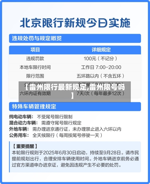 【雷州限行最新规定,雷州限号吗】