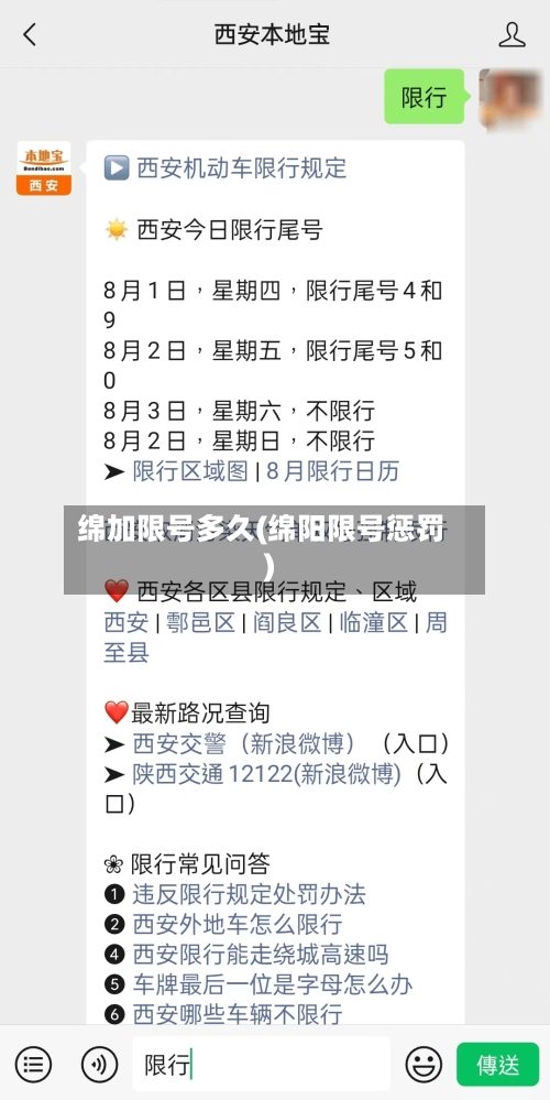 绵加限号多久(绵阳限号惩罚)-第3张图片