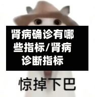 肾病确诊有哪些指标/肾病诊断指标