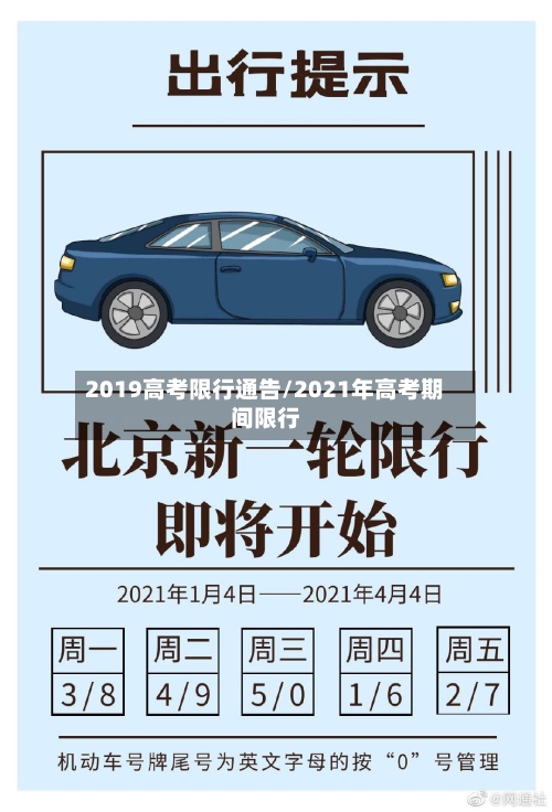 2019高考限行通告/2021年高考期间限行