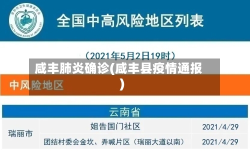 咸丰肺炎确诊(咸丰县疫情通报)