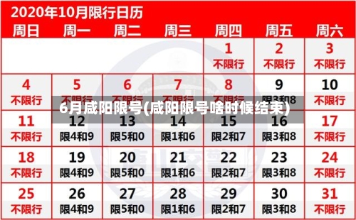 6月咸阳限号(咸阳限号啥时候结束)-第2张图片
