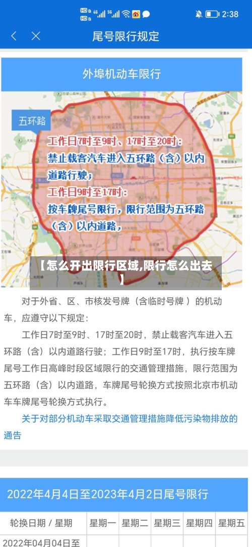 【怎么开出限行区域,限行怎么出去】