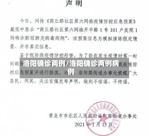 洛阳确诊两例/洛阳确诊两例病例-第2张图片