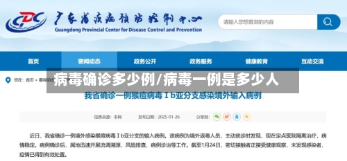病毒确诊多少例/病毒一例是多少人