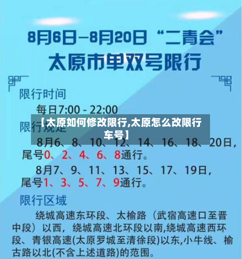 【太原如何修改限行,太原怎么改限行车号】