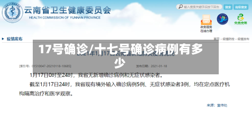 17号确诊/十七号确诊病例有多少-第3张图片