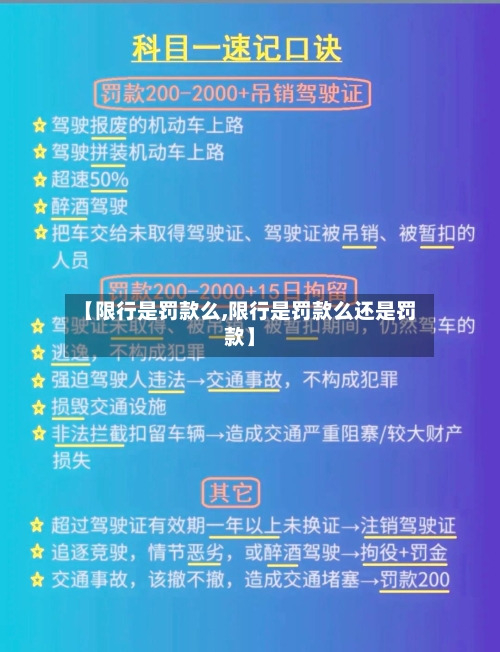 【限行是罚款么,限行是罚款么还是罚款】-第2张图片