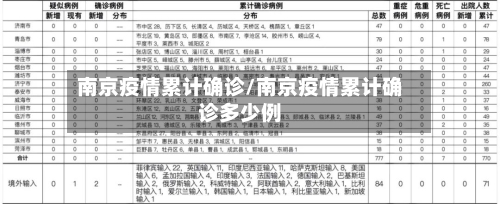 南京疫情累计确诊/南京疫情累计确诊多少例-第3张图片