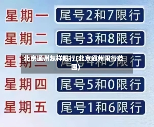 北京通州怎样限行(北京通州限行范围)