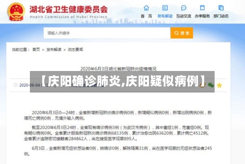 【庆阳确诊肺炎,庆阳疑似病例】