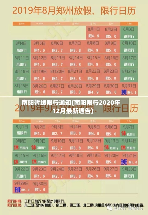 南阳暂缓限行通知(南阳限行2020年12月最新通告)-第3张图片