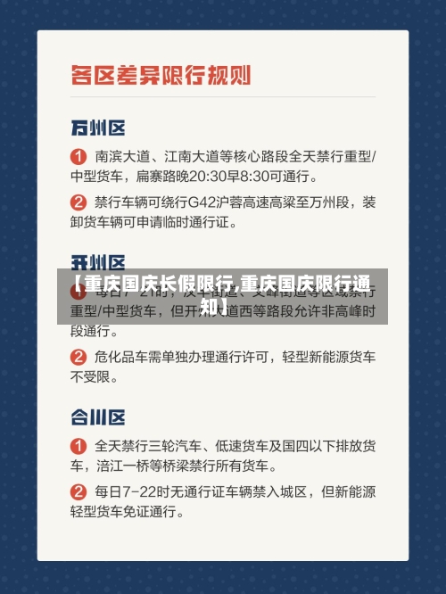 【重庆国庆长假限行,重庆国庆限行通知】