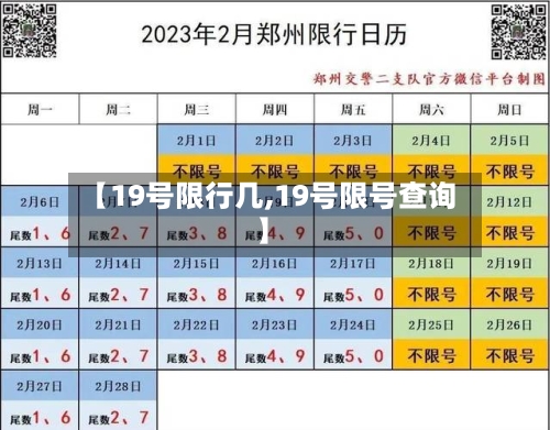 【19号限行几,19号限号查询】