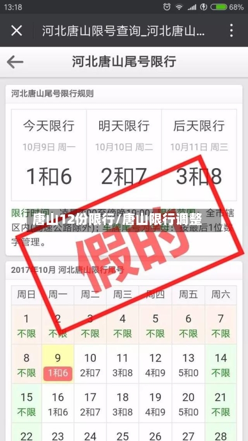 唐山12份限行/唐山限行调整-第2张图片