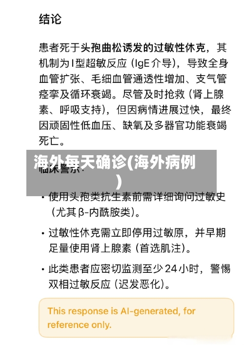 海外每天确诊(海外病例)