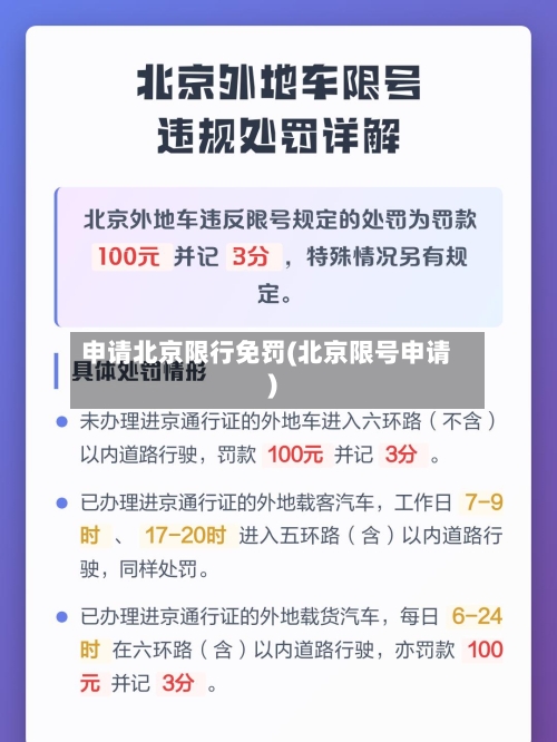 申请北京限行免罚(北京限号申请)-第3张图片